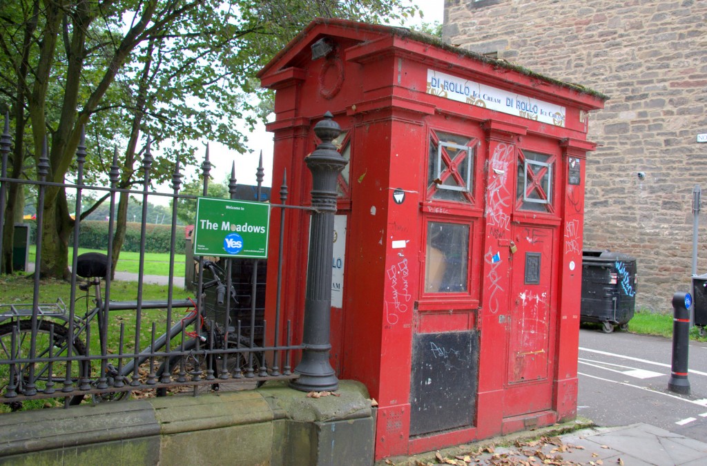 This one can be found on the East side of The Meadows and from the looks of that signage, used to serve ice cream to the park-goers.