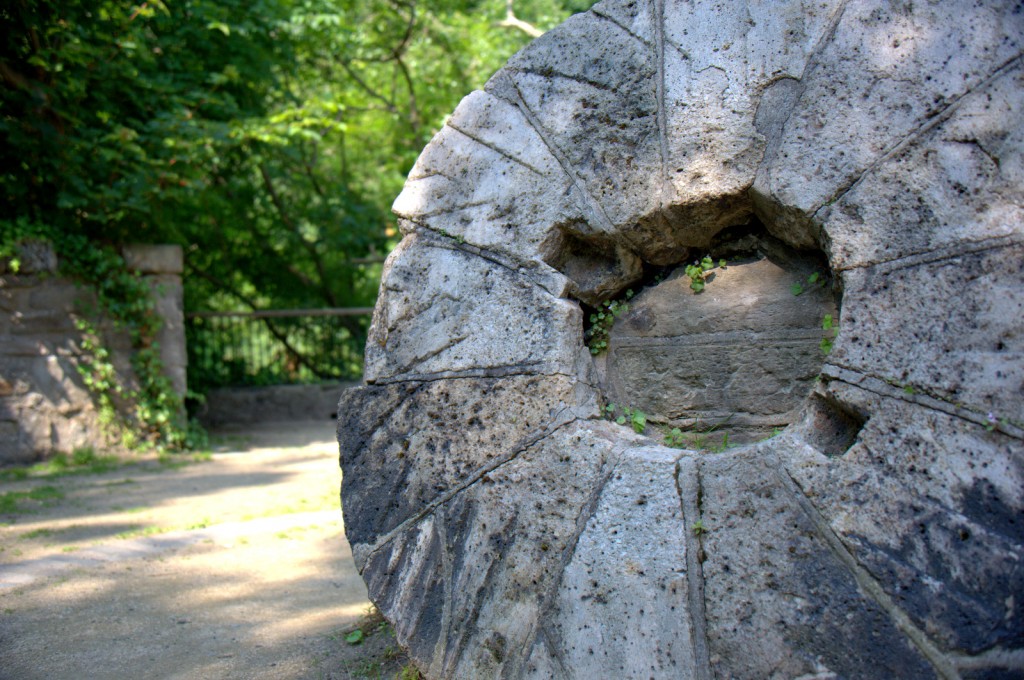 There’s even part of an original mill stone that the walkway takes you past at Dean Village.