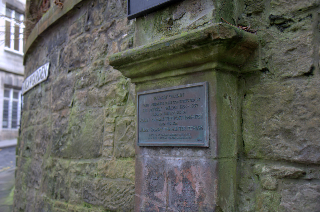 Ramsay Gardens plaque