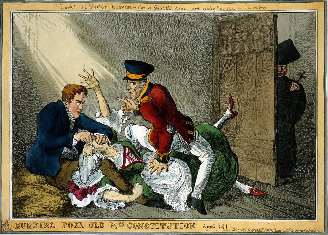Burking_Poor_Old_Mrs_Constitution._Wellcome_L0019663
