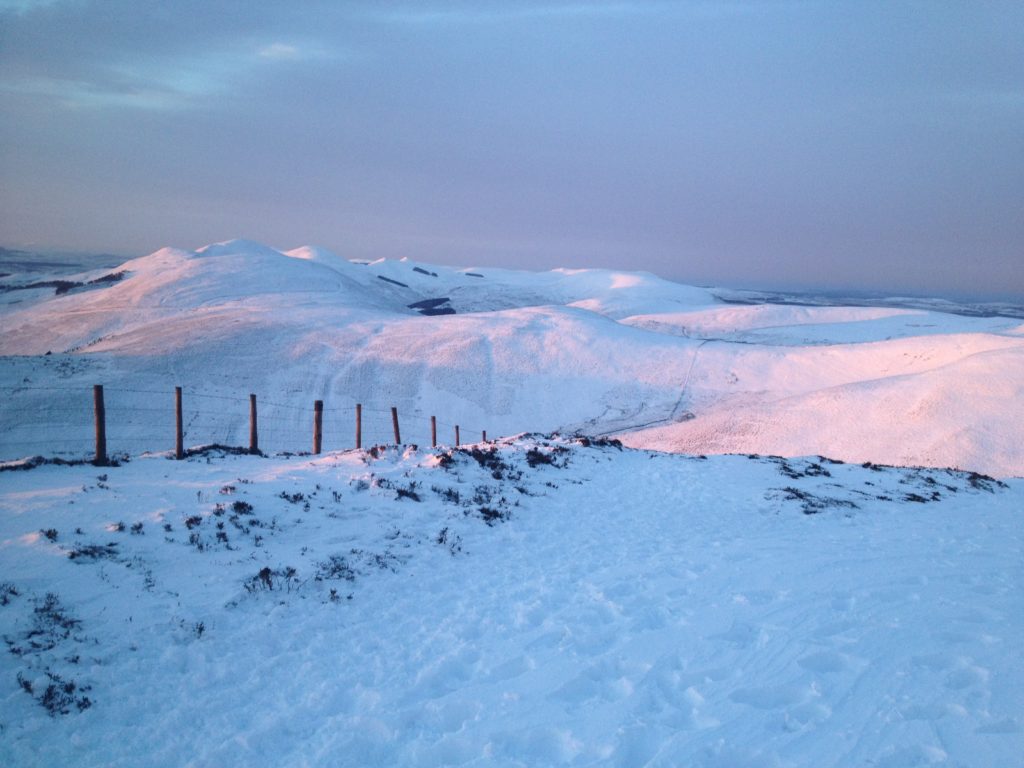 The Pentland Hills in winter